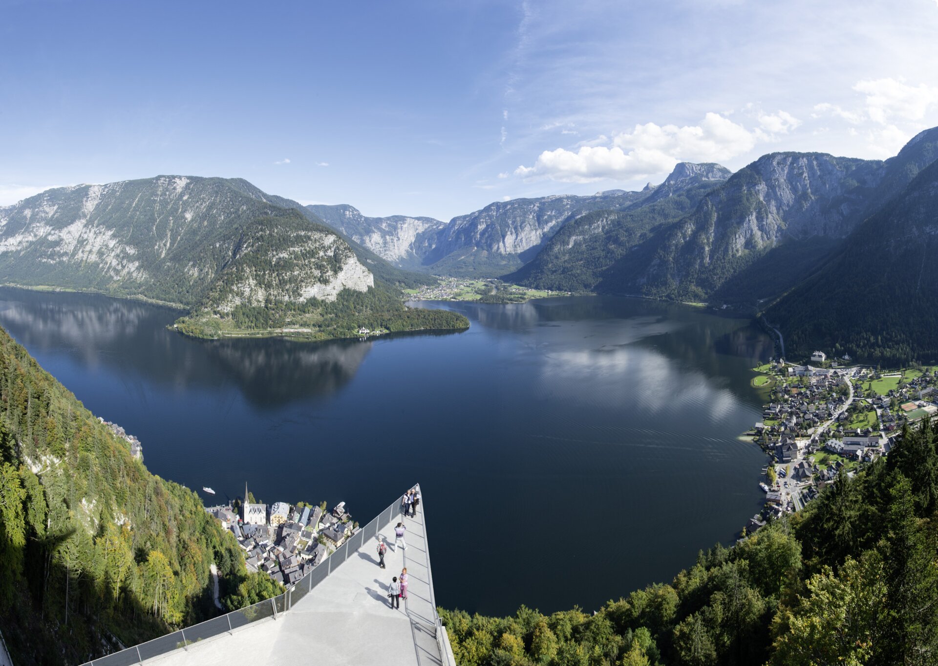 High Above The UNESCO World Heritage listed Town Hallstatt Skywalk 